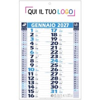Calendari personalizzati olandese Basic azzurro 2027