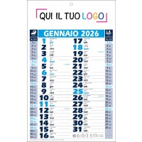 Calendari personalizzati olandese Basic azzurro 2026