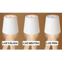 Lampada personalizzabile in legno naturale