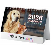 Calendari personalizzati da tavolo cani e gatti 2026