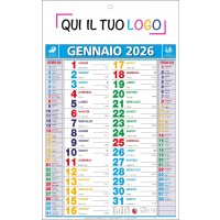Calendari personalizzati olandese Multicolor 2026