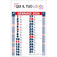 Calendari personalizzati olandese Basic Rosso 2026