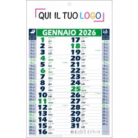 Calendari personalizzati olandese Basic Verde 2026