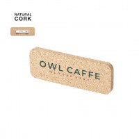 Badge distintivo nominativo in sughero