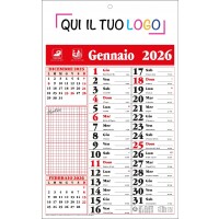 Calendari personalizzati olandese Note Rosso 2026