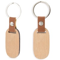Portachiavi personalizzati in legno e cuoio