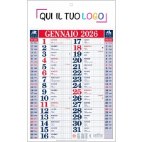 Calendari personalizzati olandese Basic Rosso 2026