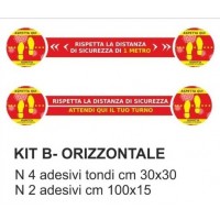 Segnaletica personalizzata calpestabile coronavirus