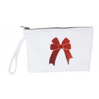 Pochette Fiocco Glitter Rosso