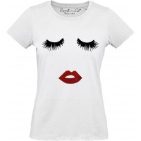 T-shirt Viso Glitter Rosso
