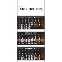 Calendari personalizzati Trittico Black 2026
