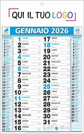 Calendari personalizzati olandese Classico Blu 2026