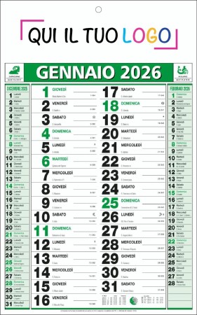 Calendari personalizzati olandese classico Verde 2026