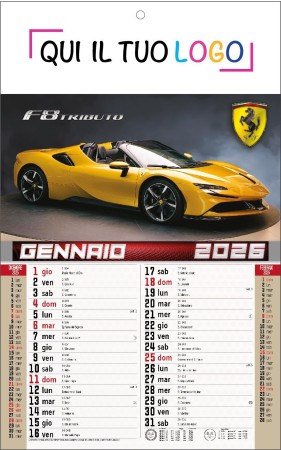 Calendari personalizzati auto sportive 2026