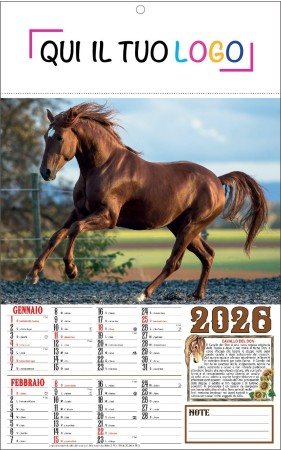Calendari personalizzati Cavalli 2026