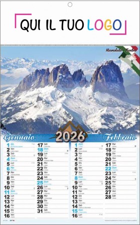 Calendari personalizzati monti 2026