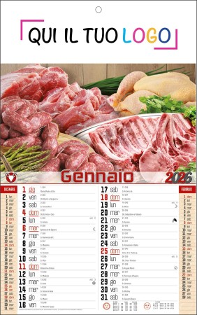 Calendari personalizzati Carne Cruda e Macelleria 2026