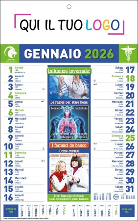 Calendari farmacia personalizzati 2026