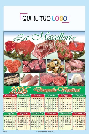 Calendari personalizzati carne e macelleria poster