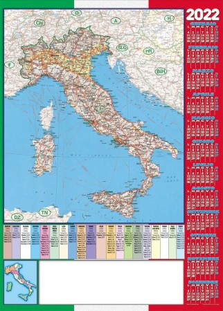 Calendari personalizzati Poster 2025 Cartina Italia