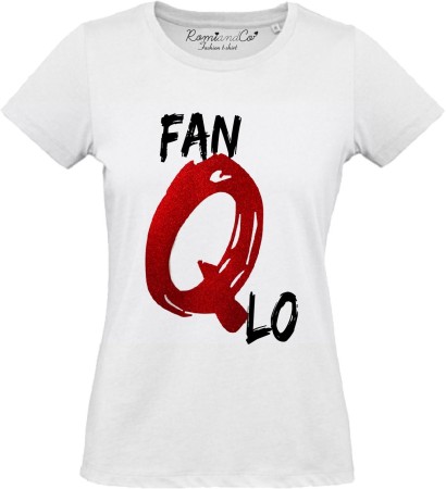T-shirt Fan Q Lo Glitter Rosso
