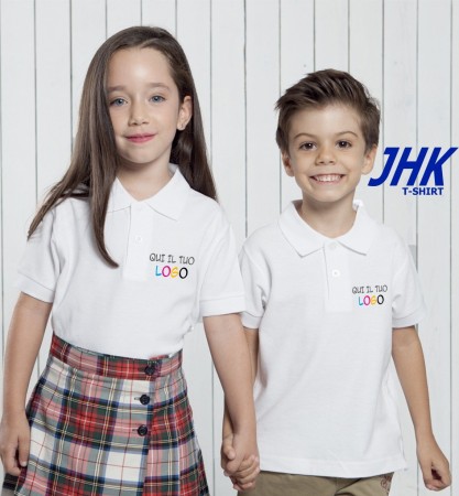 Polo personalizzate JHK Manica Corta Kid