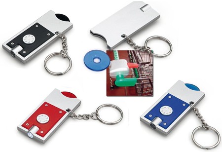 Portachiavi personalizzati portagettone con luce - 782 Ghetty