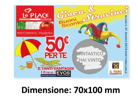 Biglietti da visita personalizzati gratta e vinci - Maxi