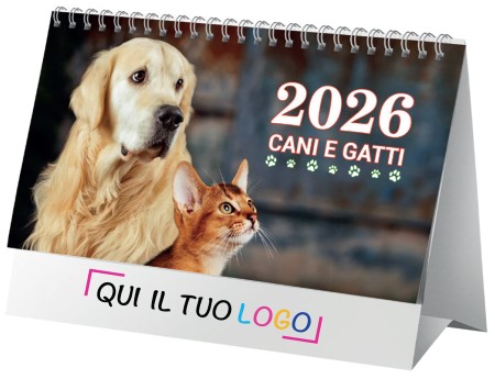 Calendari personalizzati da tavolo cani e gatti 2026