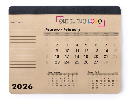 Calendari personalizzati olandese pad recycle 2026