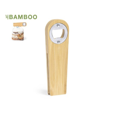 Apribottiglia e pinza di chiusura in bamboo - 1750