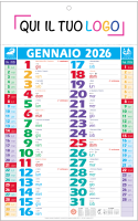 Calendari personalizzati olandese Multicolor 2027
