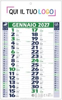Calendari personalizzati olandese Basic Verde 2027