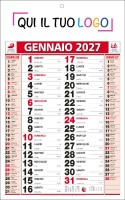 Calendari personalizzati olandese classico rosso 2027