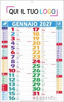Calendari personalizzati olandese Multicolor 2027