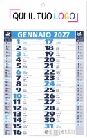 Calendari personalizzati olandese Basic azzurro 2027