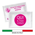 Salviette personalizzate con logo igienizzanti