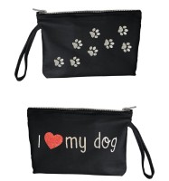 Pochette I Love my Dog Glitter Rosso e Argento