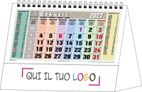 Calendari personalizzati da tavolo multicolor 2027