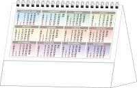 Calendari personalizzati da tavolo multicolor 2027