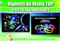 Biglietti da visita personalizzati Fosforescenti 