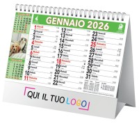 Calendari personalizzati da tavolo cani e gatti 2026