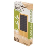 Powerbank personalizzato solare in Bambù b-10066