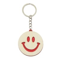 Portachiavi personalizzati in legno - A867 Smile
