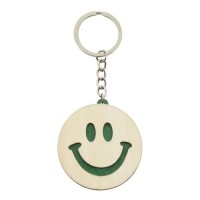 Portachiavi personalizzati in legno - A867 Smile