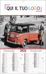 Calendari personalizzati auto mitiche d'epoca 2026